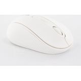 Milki Mouse Milk, Draadloze, Silent Click, Soft Rubber Coated Computermuis In Een Zacht Witte Kleur.