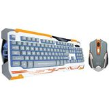 Dragonwar Sencaic Combo - Gaming muis + semi-mechanisch toetsenbord - Qwerty - Wit