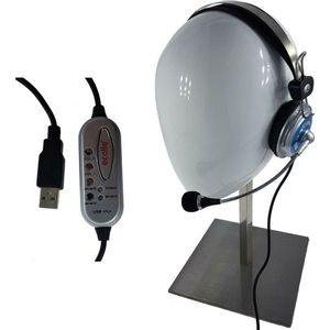 Ecolle - Bedrade Stereo USB-headset - Voor Callcenters - Op-het-Oor Ontwerp