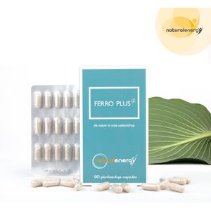Ferro Plus | 30 Vegan Capsules – Ijzersupplement – Natuurlijke Energie (2) – Concentratie en Geheugen (4,5)
