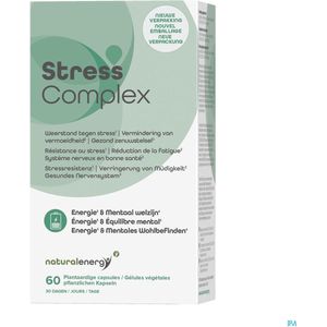 Stress Complex | 60 Vegan Capsules – Geestelijke Veerkracht (1) – Natuurlijke Energie (2) – Magnesium, Vitamine B1, B2, B5, B9 en B12