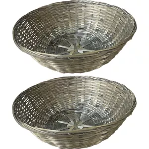 Gevlochten Opbergmand, broodmand, katoenen touw, rond, diameter 22 cm, decoratie, ontbijt