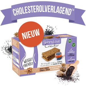 Skinnylove - Bio Boekweit Cracker Maanzaad - 72 Crackers - Cholesterol verlagend - Glutenvrij - Afslanken - Hongerstillend