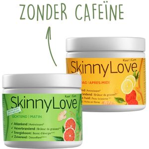 Aangepaste SkinnyLove FRUITY vermageringskuur (2*230g) - cafeïne arm met Gegarandeerde werking | Vetverbranding | Afslankkuur