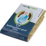 Reddingsdeken fixfirst folie 160x210cm zilver/goud | 1 stuk