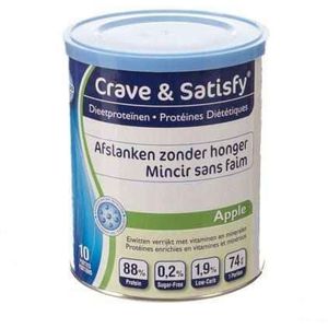 Crave & Satisfy Dieetproteinen Apple Pot 200 gr
