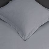 Vision - Omkeerbaar Dekbedovertrek - Antraciet/grijs - 100% Katoen - Inclusief 2 Slopen