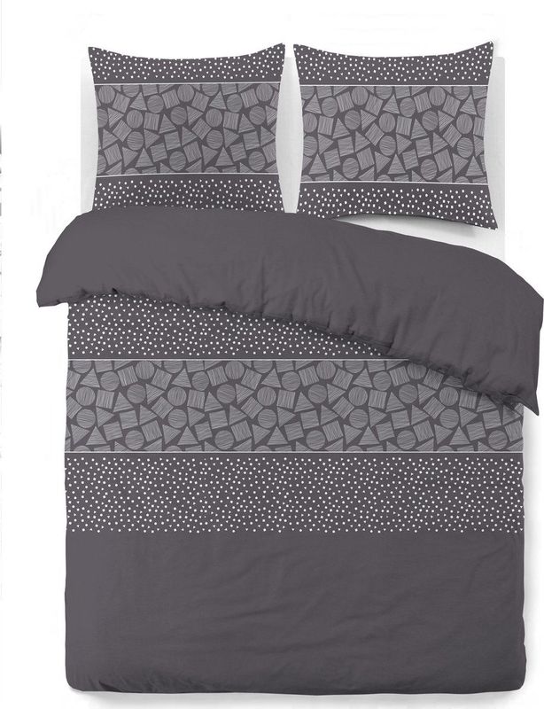 VISION Arthur - Dekbedovertrek - lits-jumeaux : 240x220cm met bijhorende slopen - 100% Katoen