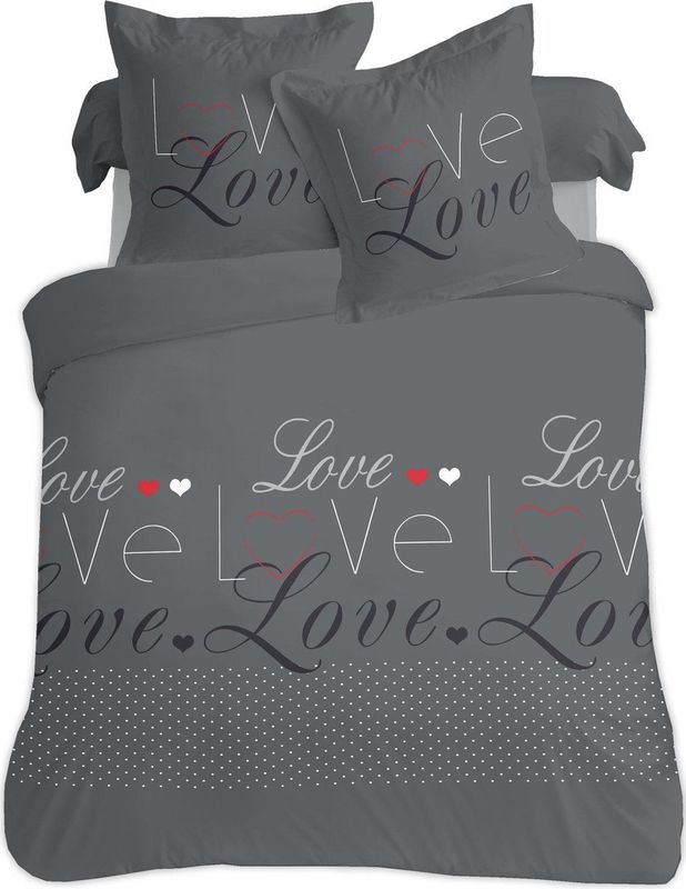 Dekbedovertrek - Katoen - Grijs