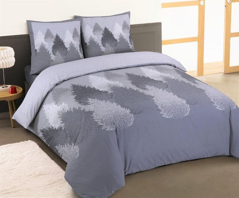 Vision Flanel Dekbedovertrek Forest - Dekbedovertrek 200 x 200cm met 2 bijpassende slopen - 100% Katoen Flanel