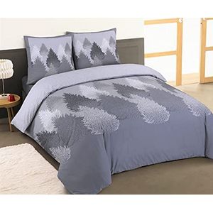 Vision - Flanel Dekbedovertrek - Forest - 240 x 220 cm - 100% Katoen Flanel met 2 Slopen