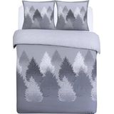Vision Flanel Dekbedovertrek Forest - Dekbedovertrek 260 x 240cm met 2 bijpassende slopen - 100% Katoen Flanel