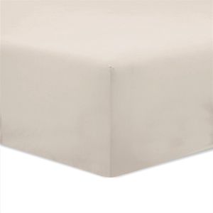 VISION Hoeslaken - 180x200 cm - Beige - 100% katoen