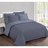 VISION - Bicolor - Dekbedovertrekset - Grijs/lichtgrijs - Lits-jumeaux - 240 x 220 cm met bijhorende slopen