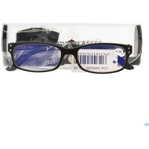 Pharmaglas Visionblue PC01 zwart +1,50 1 stuks