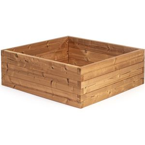 WITBOSCH - Moestuinbak - 107 x 107 x 37,5 cm - Modulair design - Thermowood