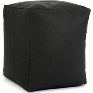 Poef zitzak Cube's Leatherlook Black Sit On It ....and Joy !!