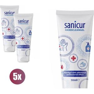 Sanicur SANICUR 50ML HAND GEL 63% - set van 5