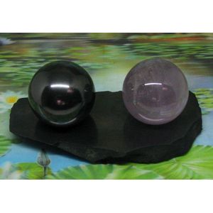 Shungiet harmoniser bollen met amethist 50 mm