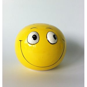 Spaarpot - Smiley Laugh - Lach - Emotie - Emoji- Keramisch- Een leuke en veilige spaarpot voor het bewaren en sparen van geld, ideaal voor kinderen & Volwassen