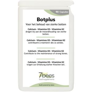 7Bees | Botplus - 90 capsules | Voor botten met Calcium, Vitamine D3 en Vitamine K2