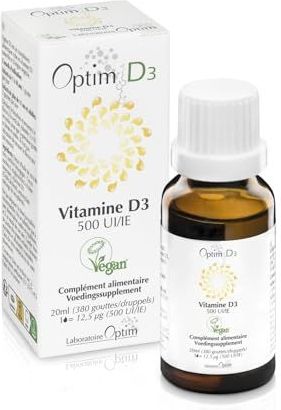 Optim - D3 - Voedingssupplement - Plantaardige Basis - 12,5 mcg per Druppel
