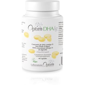 Optim DHALg - Omega-3 Algenolie - Hoogste concentratie DHA 250mg - Vegan Omega 3 - 60 Capsules - Plantaardig Voedingssupplement - GEEN Visolie - Geregistreerd bij de Vegan Society