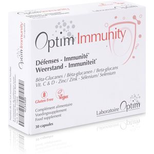 Optim Immunity - 30 capsules Vitamine C acerola - Vitamine D vegan - Selenium - Zink - bèta-glucanen - immuunsysteem Voedingssupplement
