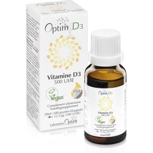 Optim D3 - Vitamine D - Plantaardig - 500 UI/EI per Druppel - Vegan