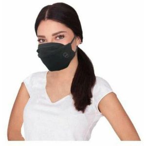 Ribcap - Mondkapje - Zwart - 2-laags - Herbruikbaar