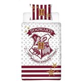 Harry Potter - Dekbedovertrek - Eenpersoons - 140x200 cm + 1 kussensloop 65x65 cm - Wit