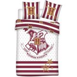 Harry Potter - Dekbedovertrek - Eenpersoons - 140x200 cm + 1 kussensloop 65x65 cm - Wit