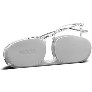 Nooz Alba Essential Collection leesbril, kristalkleur, +2,50, ovale vorm, voor dames en heren, Kristal, Eén maat