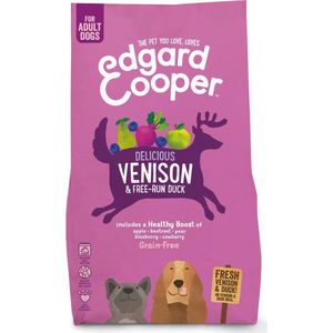 Edgard&Cooper Delicious Venison Adult Hert&Eend&Appel - Hondenvoer - 2.5 kg Graanvrij