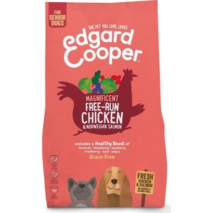 Edgard & Cooper Verse scharrelkip & Noorse zalm Brok - Voor senior honden - Hondenvoer - 2.5kg