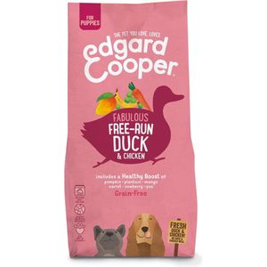 Edgard & Cooper Free-Run Duck Puppy Eend & Kip & Banaan - Hondenvoer - 12 Kg Graanvrij