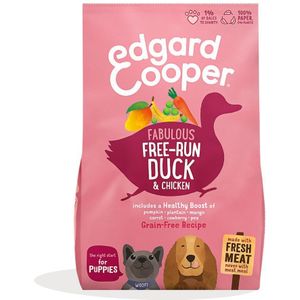 Edgard&Cooper Free-Run Duck Puppy Eend&Kip&Banaan - Hondenvoer - 12 kg Graanvrij