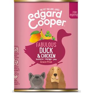 Edgard & Cooper Eend & Kip Blik - Voor Puppy's - Hondenvoer - 400g