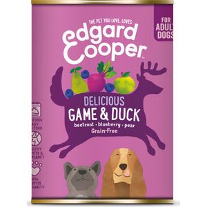 Edgard & Cooper Wild & Eend Blik - Voor volwassen honden - Hondenvoer - 400g
