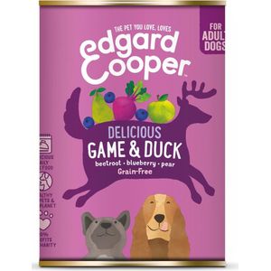 Edgard & Cooper Wild & Eend Blik - Voor volwassen honden - Hondenvoer - 400g