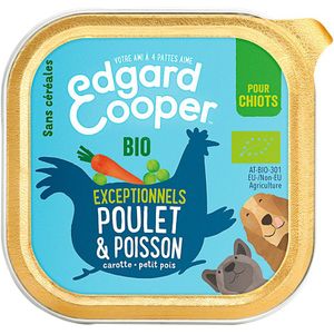 100g Edgard & Cooper Puppy Menu graanvrij bio menu Biologische Kip en Biologische Vis