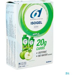 6D - Isogel Appel - Gelstick 6x60ml - Dopingvrije Samenstelling
