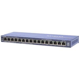 NETGEAR FS116PEU 16-poorts Fast Ethernet LAN unmanaged PoE-switch (10/100 Mbps, met 8x PoE 70W)