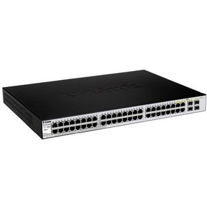 D-Link DGS-1210-48 Smart Managed Gigabit Switch (48 poorten, waarvan 4 x Combo 10/100/1000 BASE-T/hectPorts)