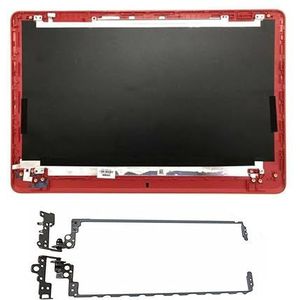 WANGHUIH Rode LCD-achterkant bovendeksel + schermscharnieren scharnier compatibel met HP 15-BS053od 15-BS033cl 15-BS0xx laptop