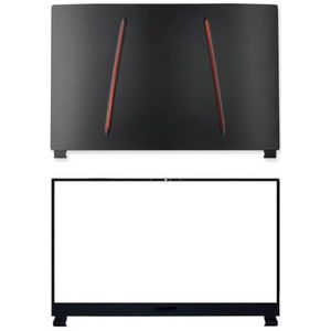 WANGHUIH 17,3 inch LCD-achterkant bovendeksel + voorrand trim compatibel met MSI GE75 Raider 8SG 8SF 8RE 8RF MS-17E1 laptop