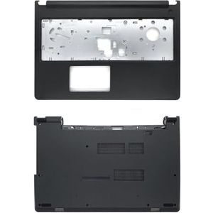 WANGHUIH LCD-achterkant/voorbezel/handsteun/onderkant/scharnieren compatibel met Dell Inspiron 15 3565 3567 3576-serie (C+D)