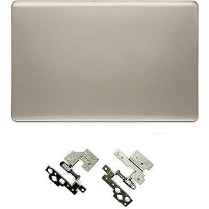 WANGHUIH LCD Achterkant Bovendeksel Voorkant Scharnieren Schermbehuizing Compatibel met ASUS X542U X542 X542UR A580 F580 FL8000 Laptop (goud A+H)