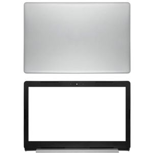 WANGHUIH Lcd-achterkant bovendeksel onderste behuizing scherm scharnieren scharnier compatibel met Dell Inspiron 15 5570 5575 laptop (zilver A+B)