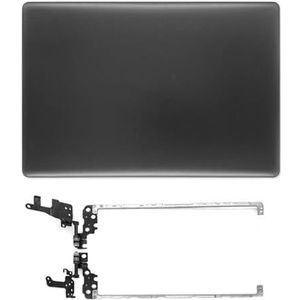 WANGHUIH Lcd-achterkant bovendeksel onderste behuizing scherm scharnieren scharnier compatibel met Dell Inspiron 15 5570 5575 laptop (zwart A+H)